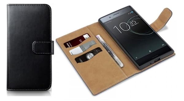 Mobilväska Xperia XZ Premium Black/Tan