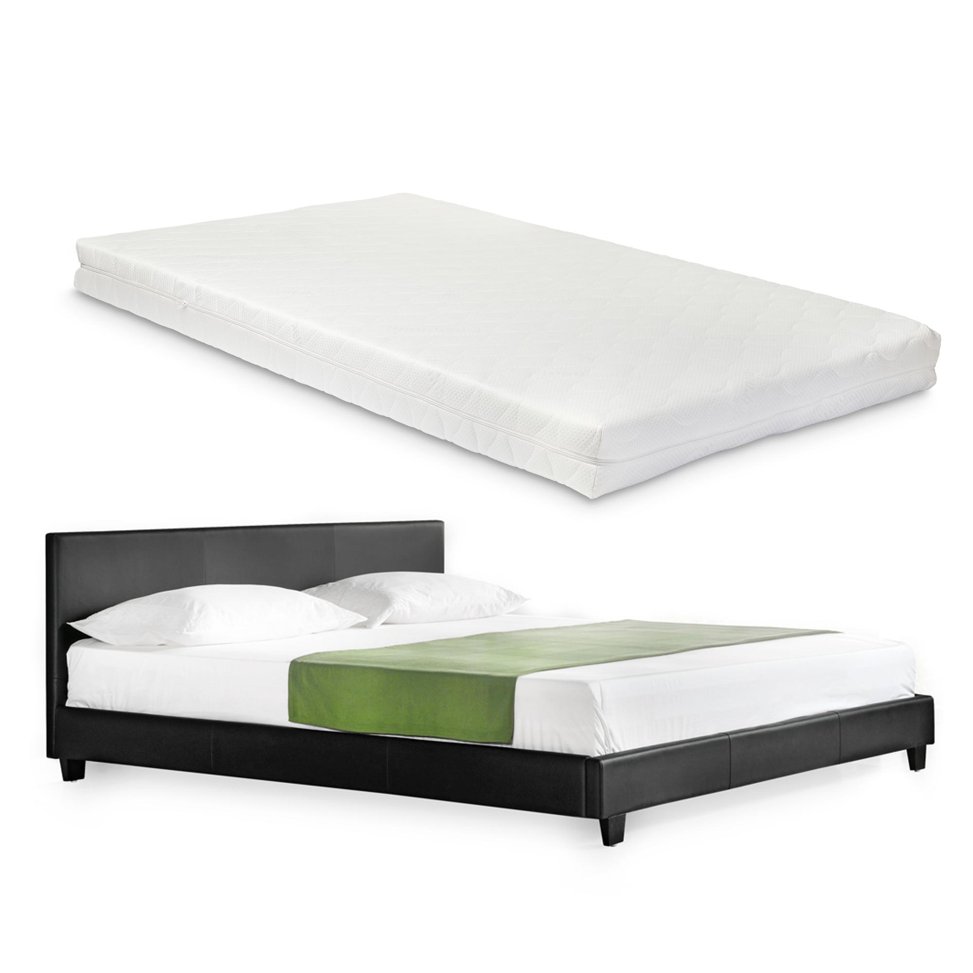 Corium® Tyylikäs verhoiltu sänky PU tekonahka 210cm x 189cm musta