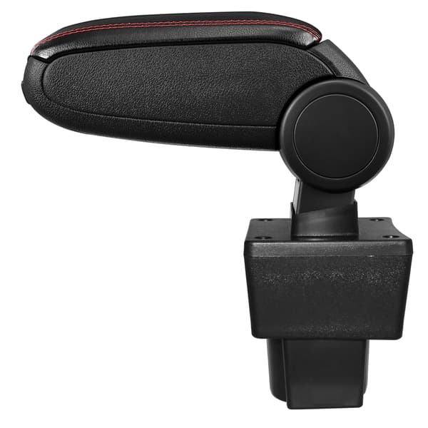 [pro.tec]® Armlæn til Skoda Yeti Modell 1 (2009-) - kunstlæder - sort med rød søm