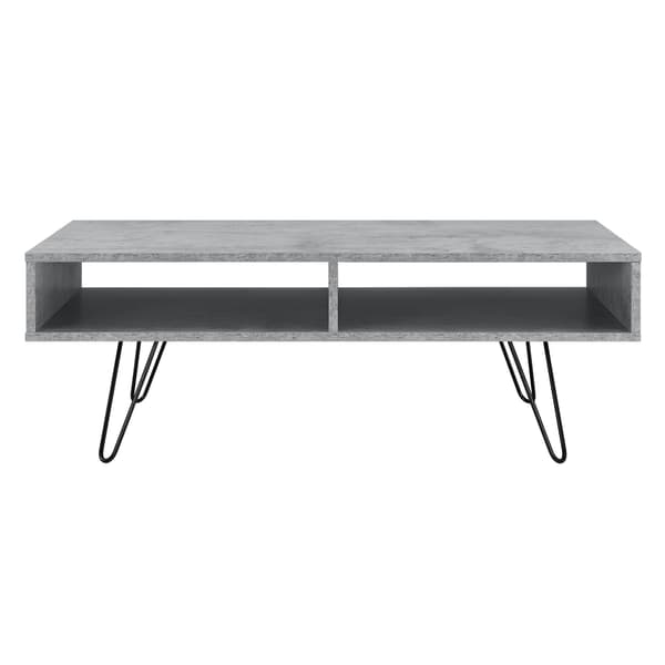 [en.casa]® Moderne sofabord Preston 100 x 60 x 35 ramme metal beton-optik