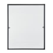 [pro.tec] ® Insektnet-myggenet med aluminiumsramme-uden boring-80x100 cm-individuelt afskåret-antracitgrå-sort-glasfiberplast