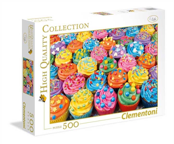 Clementoni Pussel - Färgglada Cupcakes 500 Bitar