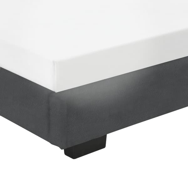 Corium® Klädd sängstomme Linnéa inkl. ribbotten-200x90cm-MDF-konstläder-svart
