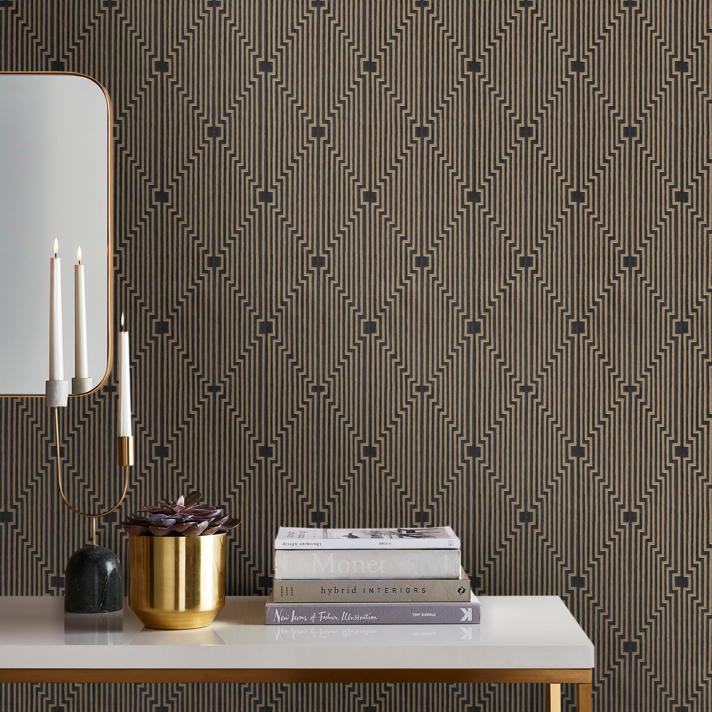 WOW - Tapet non-woven - L'art - Guld - 10m x 52 cm