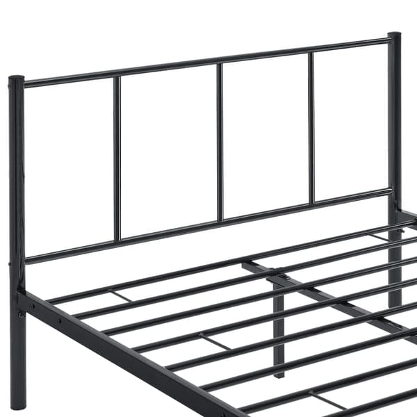 [en.casa]® Sängstomme Laos i metall inkl. ribbotten-200x160cm-svart, matt-reptålig