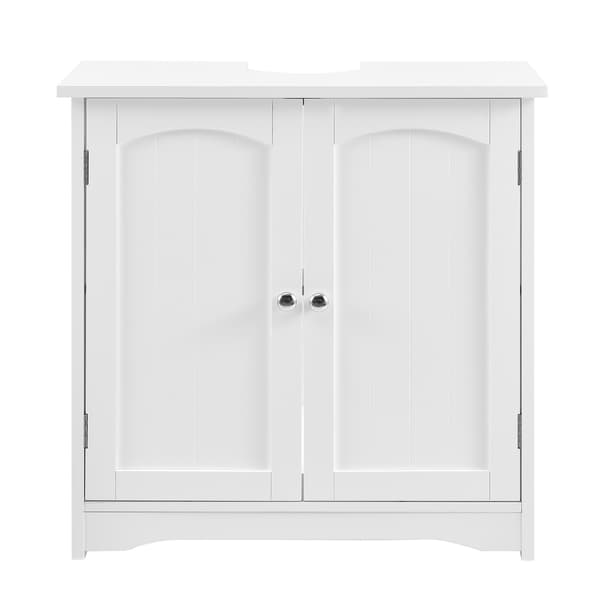 [en.casa]® Underskab til håndvask - vintage stil - 60x60x30cm - hvid