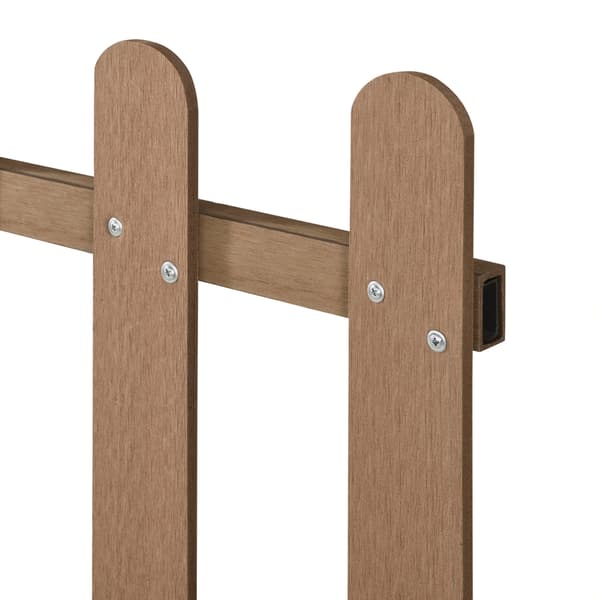 [neu.holz] WPC Hegn - 200x60cm - 12 paneler - brun