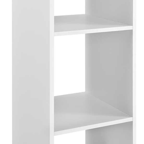 [en.casa] Barbord Visby-70x70x110cm-med hylla-vit-ek optik-melaminbelagd spånskiva