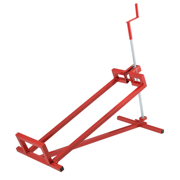 [pro.tec]® Hopfällbar motorkran-stål-max. belastning: 400 kg-115x51x91cm-steglös justering-röd