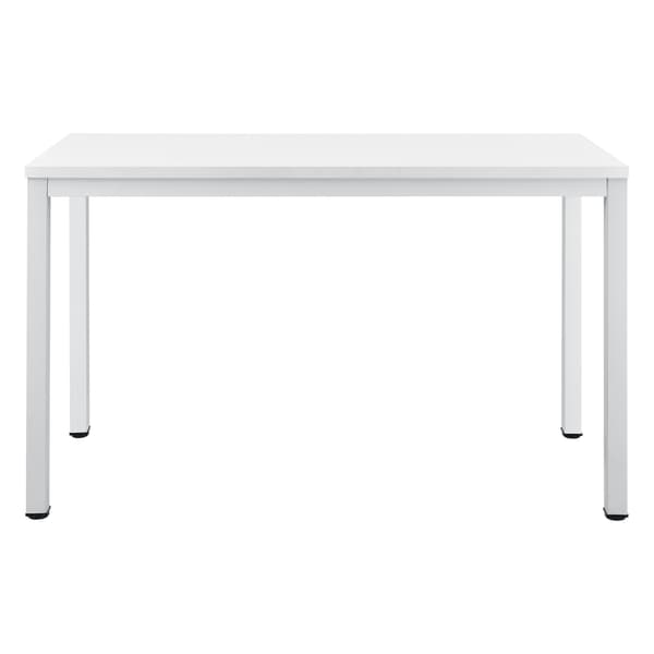 [en.casa]® Skrivbord Odense-75x120x60cm-justerbar höjd-stål-melaminbelagd spånskiva-vit