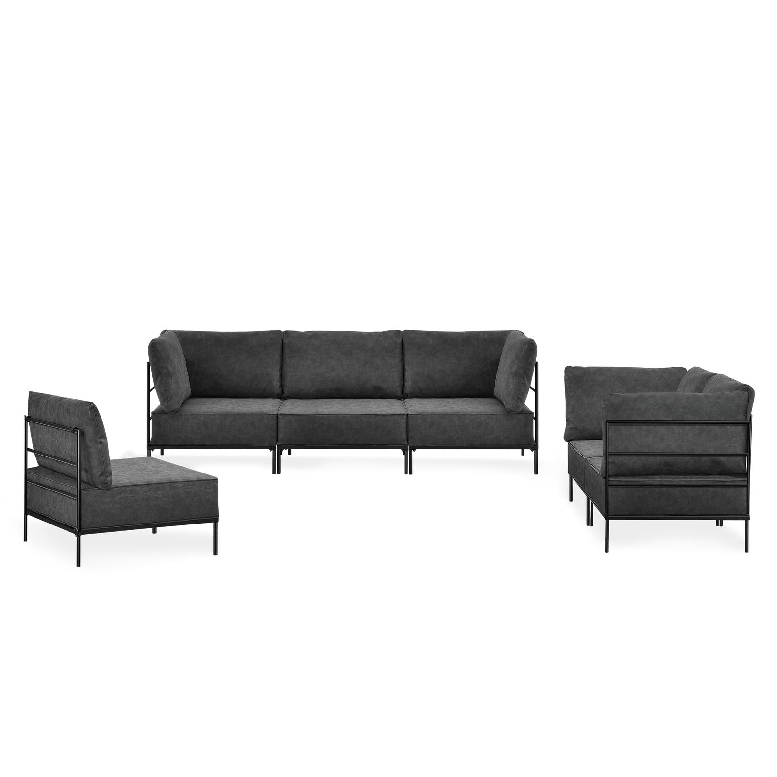 [en.casa]® Sofa med 2 sæder / 3 sæder / lænestol kan kombineres