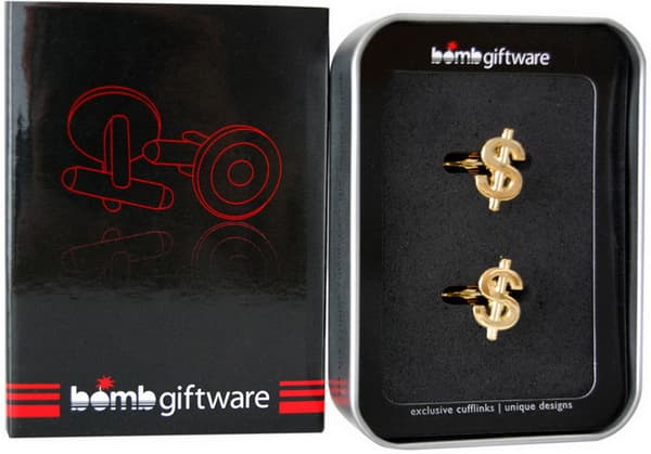 Manschettknappar 2-pack - Dollar Sign