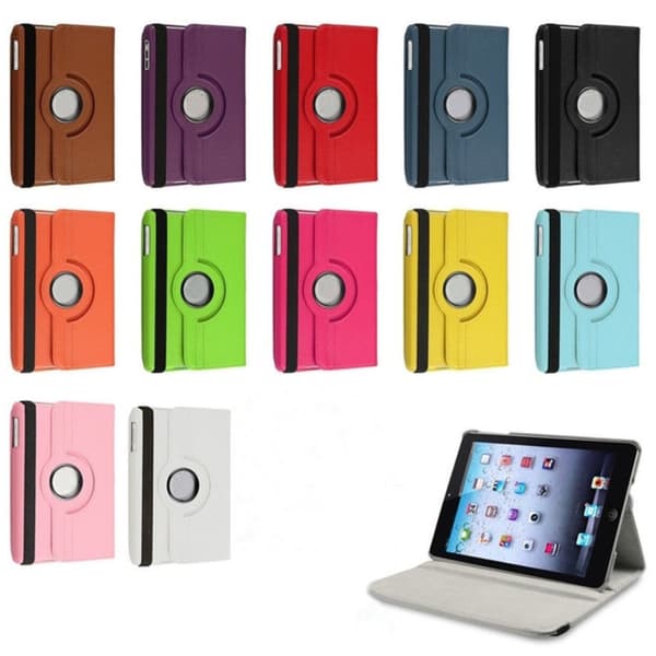 Läderfodral Ipad Mini / Mini Retina Roterande 360° - Ljusrosa