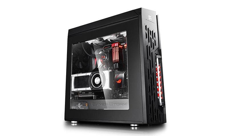 DEEPCOOL GENOME II - ATX with Integrated Liquid Cooling System - Black/Red Helix