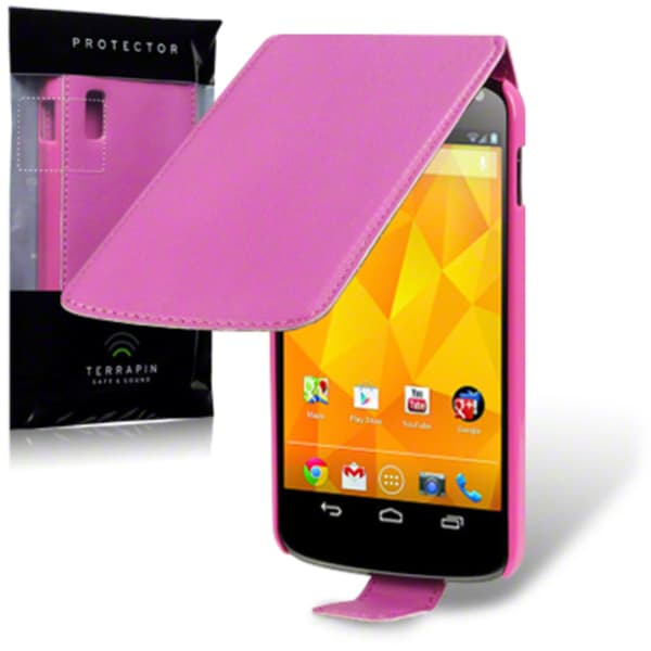 Flipväska Google Nexus 4 Super Slim Pink