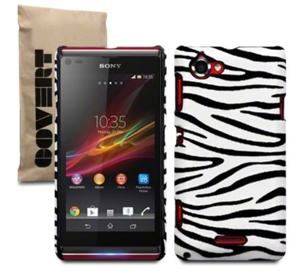 Back Cover Xperia L Leather Zebra