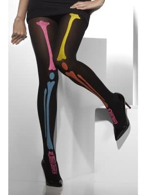 Strumpbyxor Skelett Neon