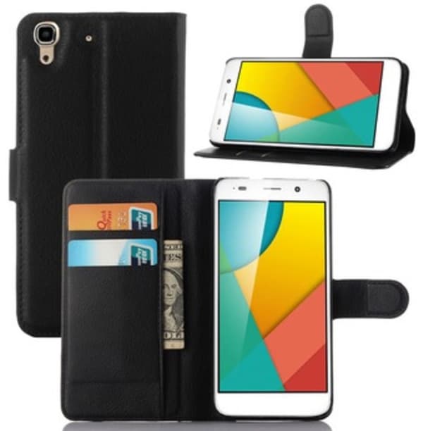 Mobilväska Huawei Y6 Black w/Stand