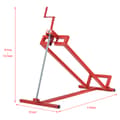 Miniatyrbild 2 av 6: [pro.tec]® Hopfällbar motorkran-stål-max. belastning: 400 kg-115x51x91cm-steglös justering-röd