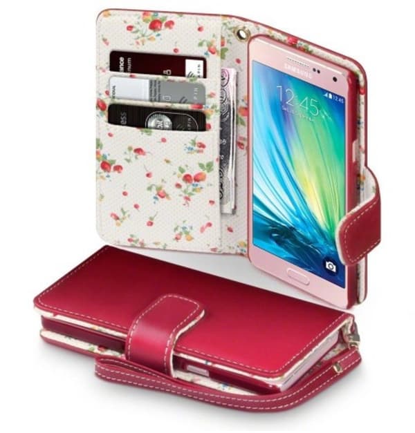 Mobilväska Galaxy J5 2017 Red Floral