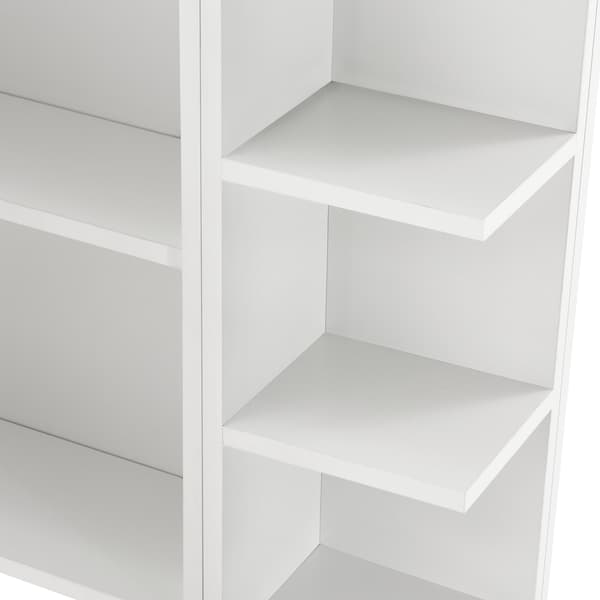 [en.casa]® Väggskåp Harstad för badrum med spegeldörr och 6 hyllplan-64x80x20cm-melaminbelagd spånskiva-vit