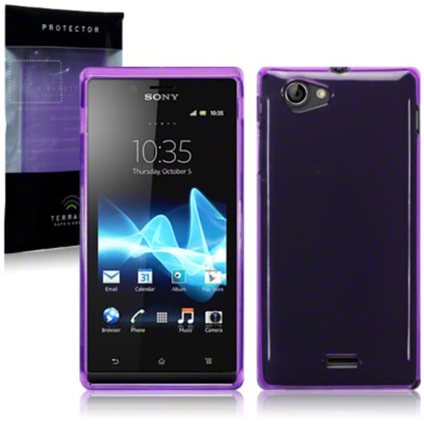 Back Cover Xperia J Plum