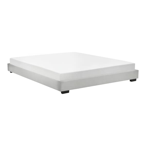 Corium® Klädd sängstomme Linnéa inkl. ribbotten-200x140cm-MDF-konstläder-vit