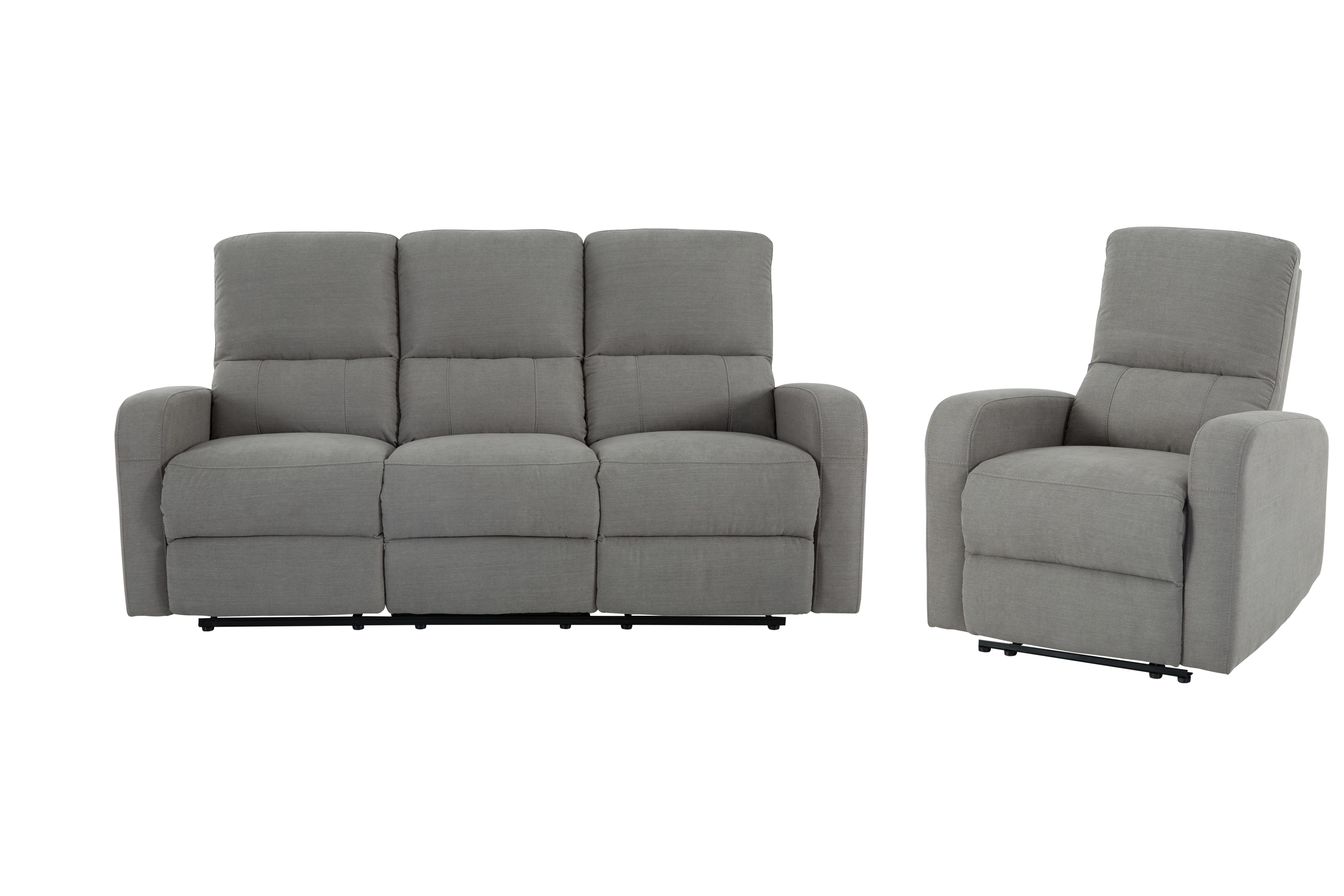 097+098 Recliner ryhmä, sohva + mekaaninen nojatuoli, kangas