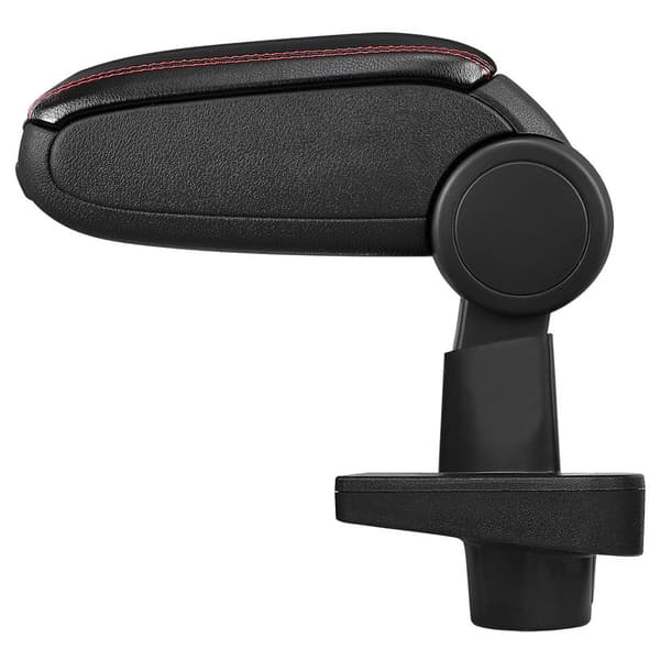 [pro.tec]® Armlæn til Renault Clio IV X98 (2012-) - kunstlæder - sort med rød søm