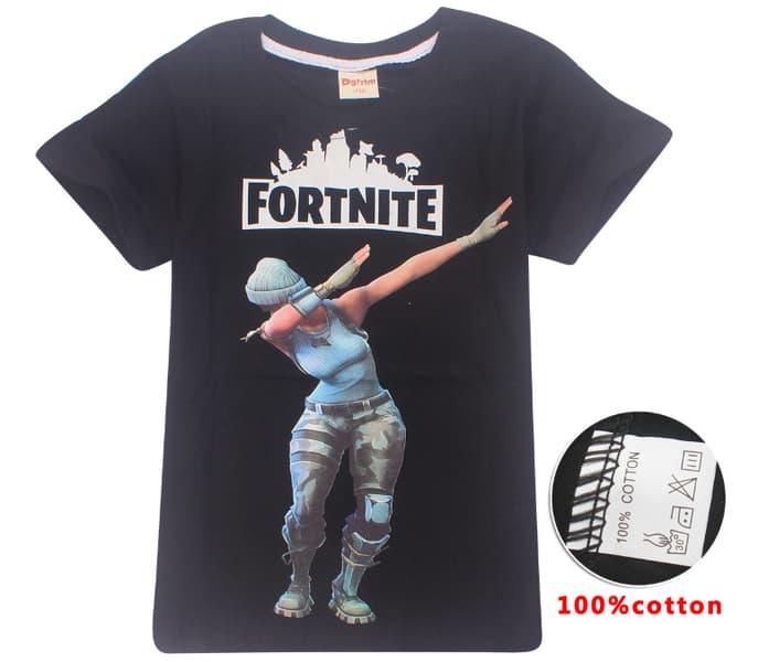 Fortnite T-shirt til børn - Sort -Dansar