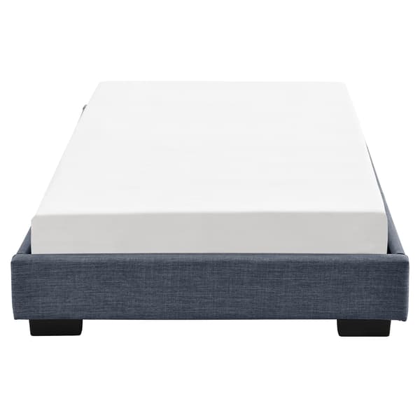 Corium® Polstret seng - hør - 90x200cm - mørkegrå