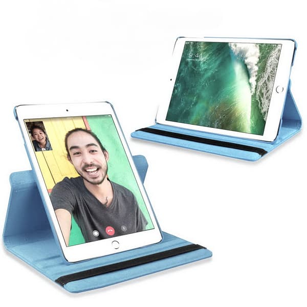 Fodral iPad 9,7" (2017/2018) Roterande 360° - Ljusblå
