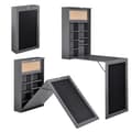 Miniatyrbillede 1 af 6: [en.casa]® Vægmonteret klapbord med tavle - 156x50x91,5cm - MDF - kork - mørkegrå