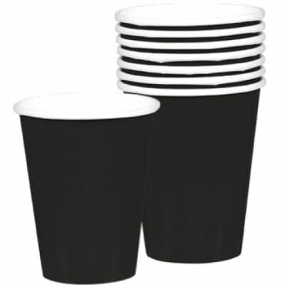 Pappmuggar - Svarta - 10-pack