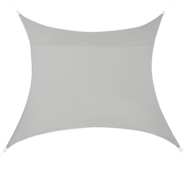[en.casa]® Soltak-vattenavvisande - kvadratisk 2m x 2m ljusgrå
