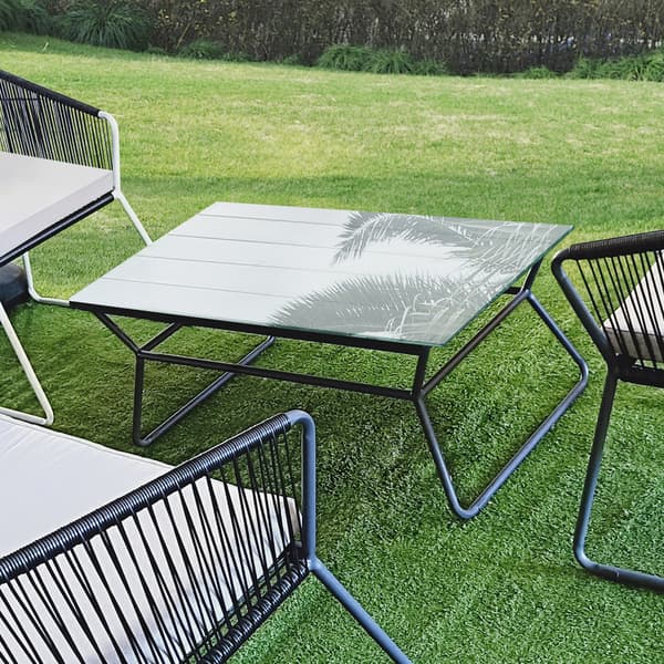 [neu.haus]® Bordskkiva av härdat glas-120x65cm-fyrkantig