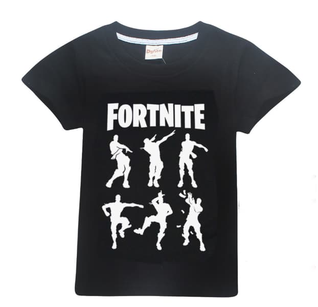Fortnite T-shirt til børn (silhuetter) dimensioneret 140