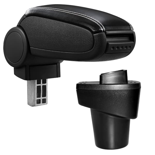 [pro.tec]® Armstöd - Citroën C1 II 2014- Peugeot 108, 2014 -konstläder-svart med vit söm