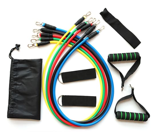 Träningsband (5st Justerbara Gummiband Band)  Stretchband 5-Pack