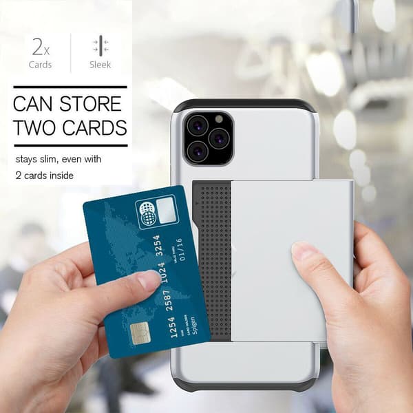 iPhone 11 Pro Stødsikker skal med kort slot 4x Farve Wallet