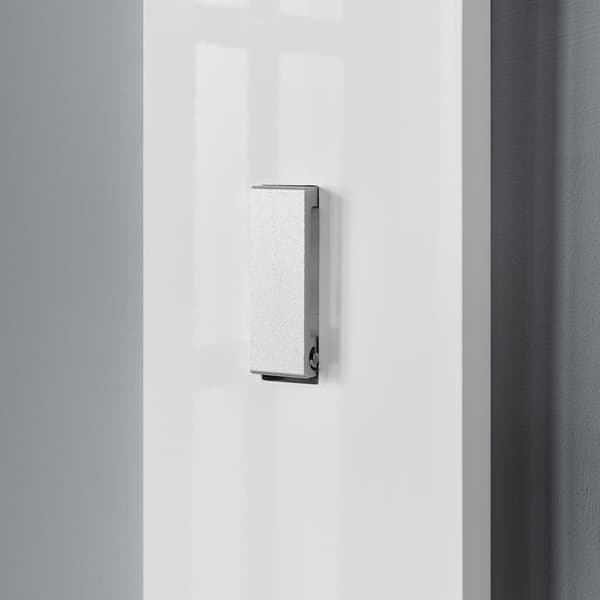 [en.casa]® Klädhängare / Väggpanel med 3 utfällbara krokar-170x15x2,5cm-vit högglans