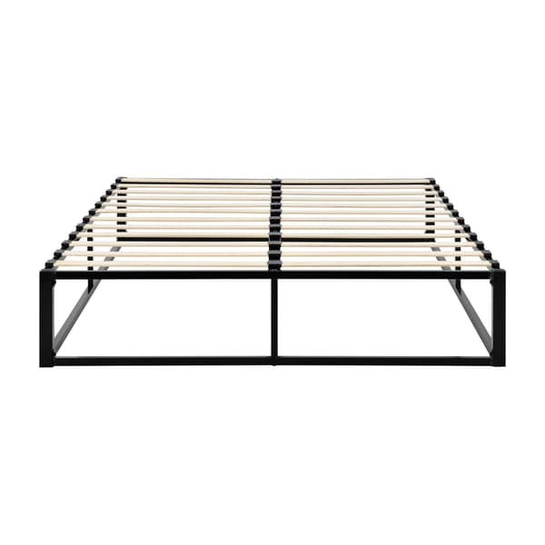 [en.casa]® Säng Fulda i metall med madrass-160x200cm-svart-reptålig