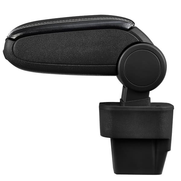 [pro.tec]® Armstöd till Opel Astra H (2004–2012) med integrerat fack - konstläder - svart med vit söm