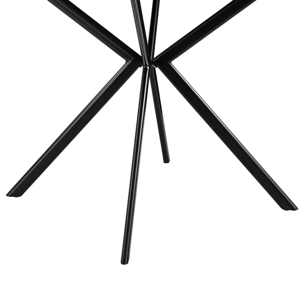 [en.casa]® Matbord-78x78x75cm-svartlackad-ben i metall
