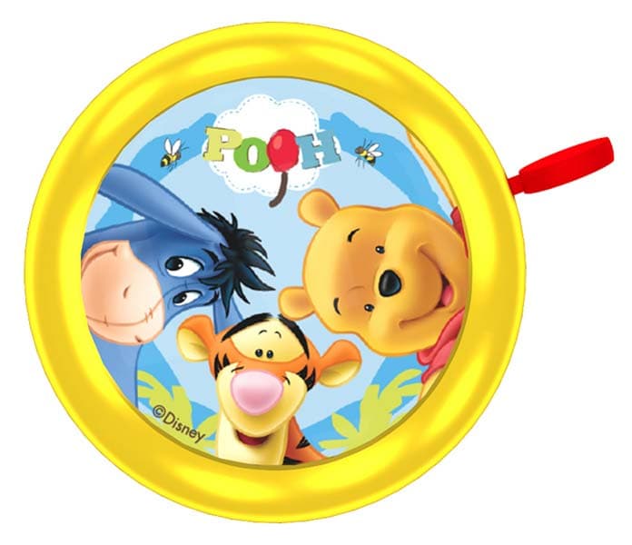 Disney Nalle Puh - Klassisk Cykelringklocka i metall - Gul 5,5 cm