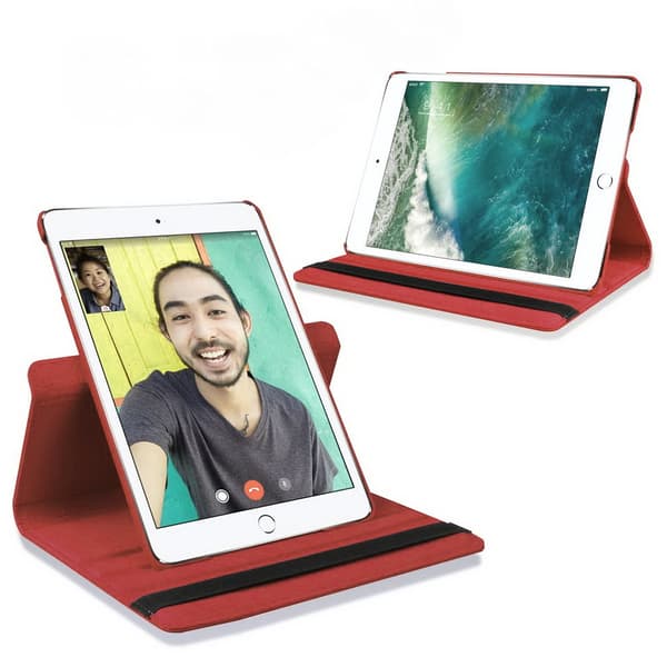 Fodral iPad 9,7" (2017/2018) Roterande 360° - Röd