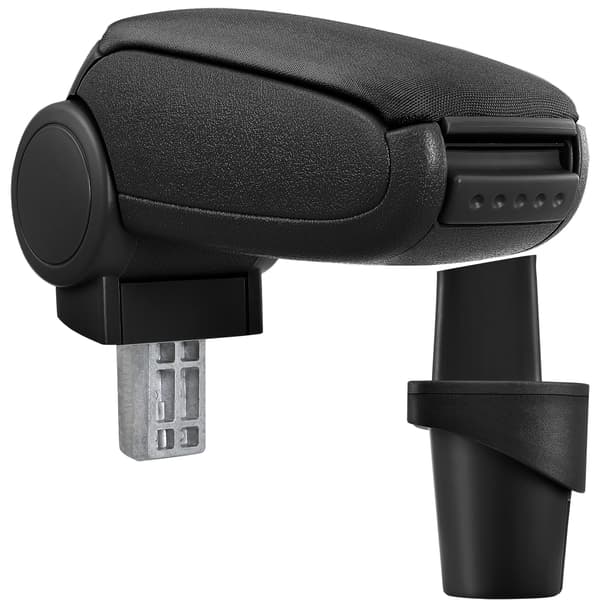 [pro.tec]® Armstöd till Volkswagen Touran / Caddy 2K med integrerat fack - textil - svart