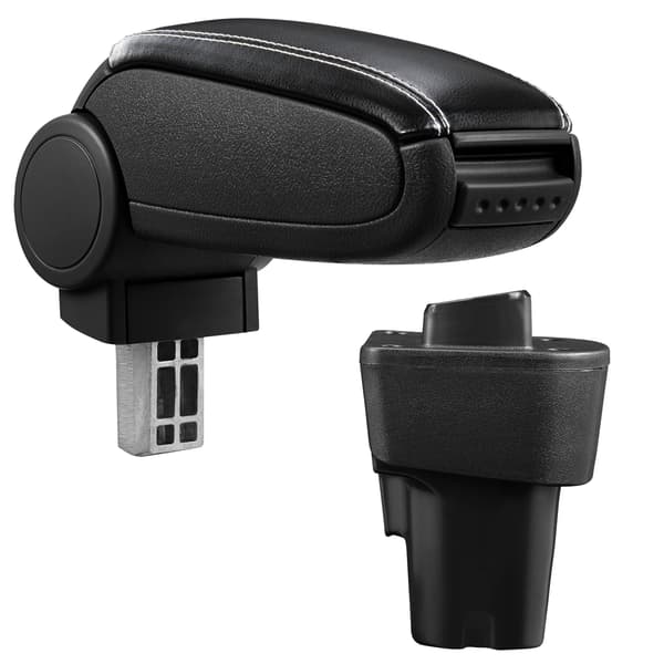 [pro.tec]® Armlæn til Kia Picanto Generation 2 (2011-) - kunstlæder - sort med hvid søm