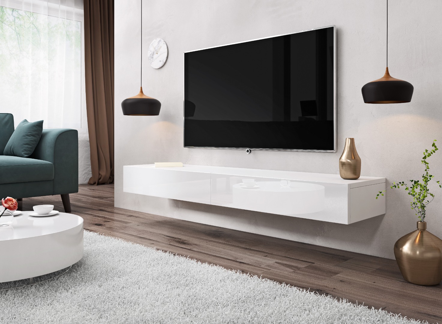 E Com Floating Tv Unit Cabinet Stand Sierra 140 Cm White E Com Floating Tv Unit Cabinet Stand Sierra 140 Cm White
