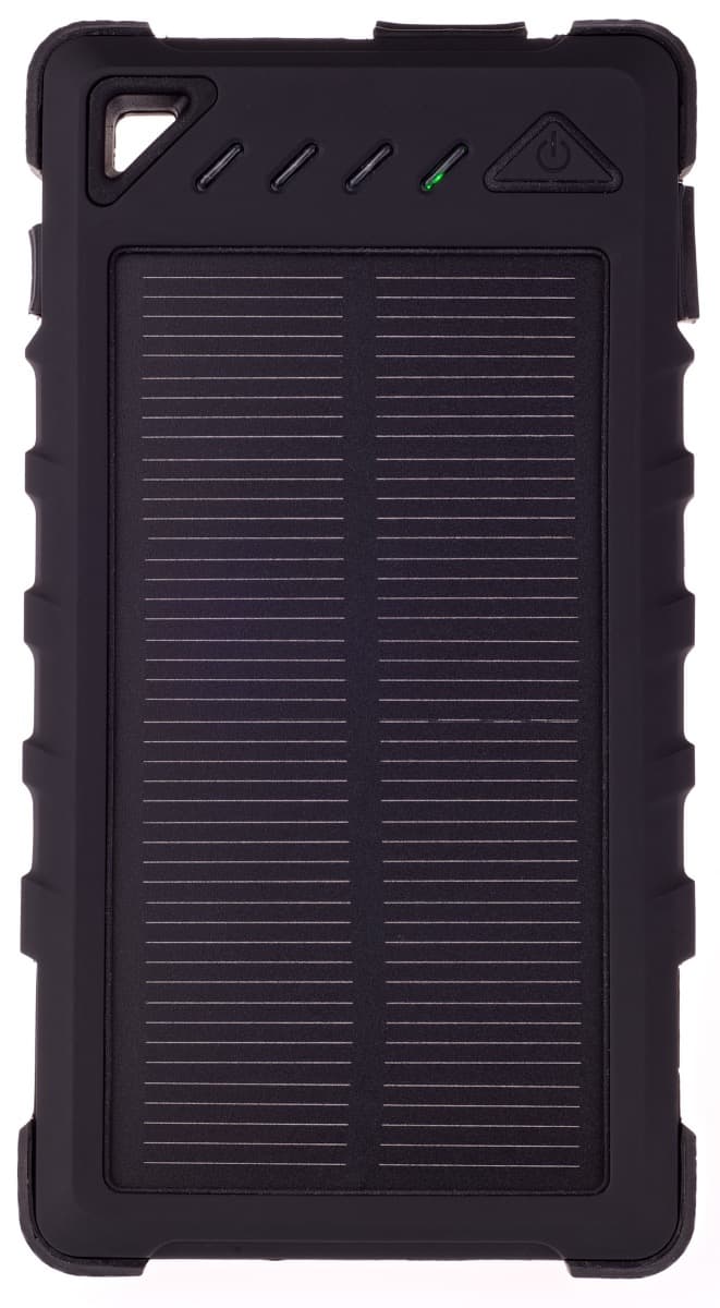 GreyLime Power Solar, 8000 mAh powerbank, 1,2W solar charger, Black